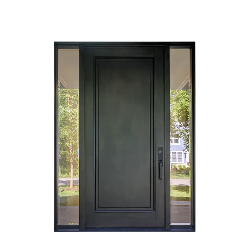 باب دخول أمامي من الخشب الصلب الصلب باب محوري مزدوج للفيلا