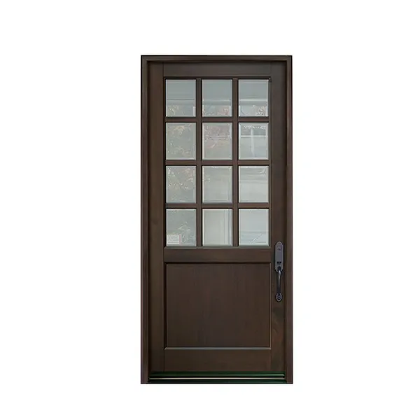 أبواب محورية من الخشب الصلب للفيلا، باب المدخل الرئيسي الخشبي الخارجي  