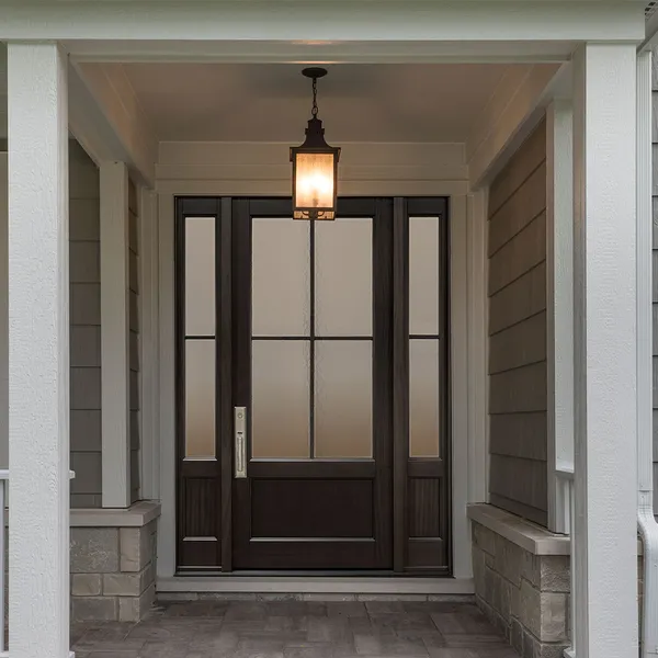 أبواب أمامية مخصصة، أبواب خارجية من الخشب الصلب الفاخر للمنزل