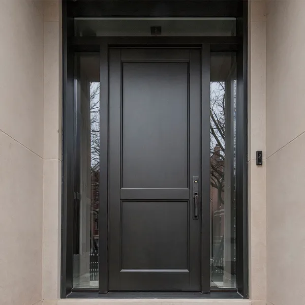 أبواب خارجية صلبة من خشب الساج، باب خشبي رئيسي مع زجاج مزخرف