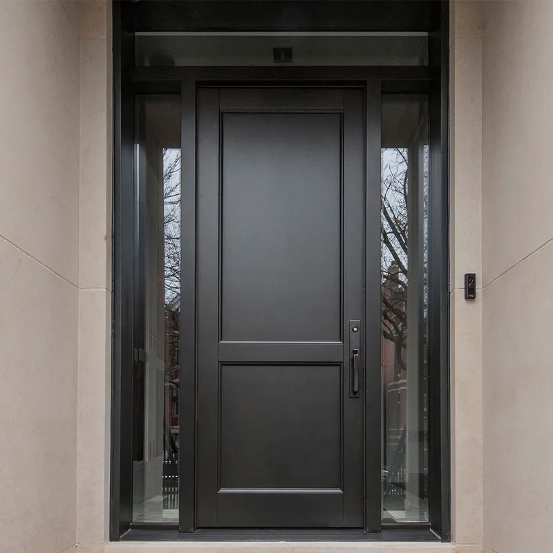 أبواب خارجية صلبة من خشب الساج، باب خشبي رئيسي مع زجاج مزخرف