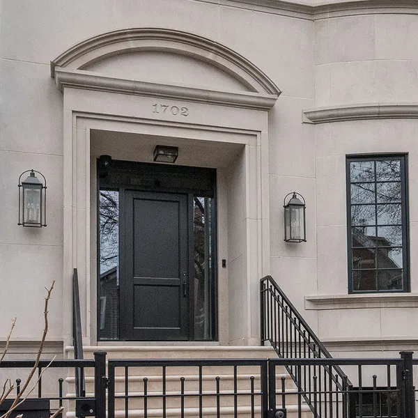 أبواب خارجية صلبة من خشب الساج، باب خشبي رئيسي مع زجاج مزخرف