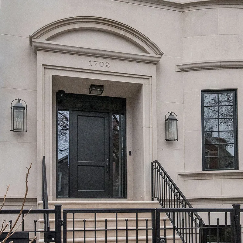 أبواب خارجية صلبة من خشب الساج، باب خشبي رئيسي مع زجاج مزخرف