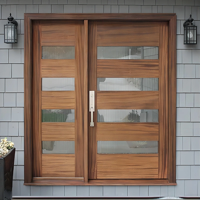 Modern Design Solid Wood Door External Main Entrance Wooden Door
