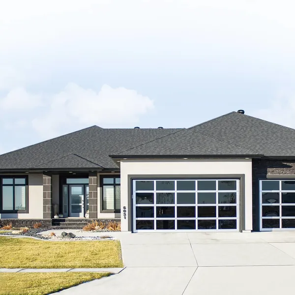 Puerta de garaje de vidrio esmerilado, puerta de garaje resistente al agua personalizada para huracanes