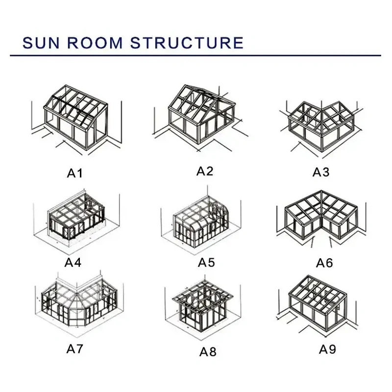 Conservatory sun room glass house free standing veranda sunroom house