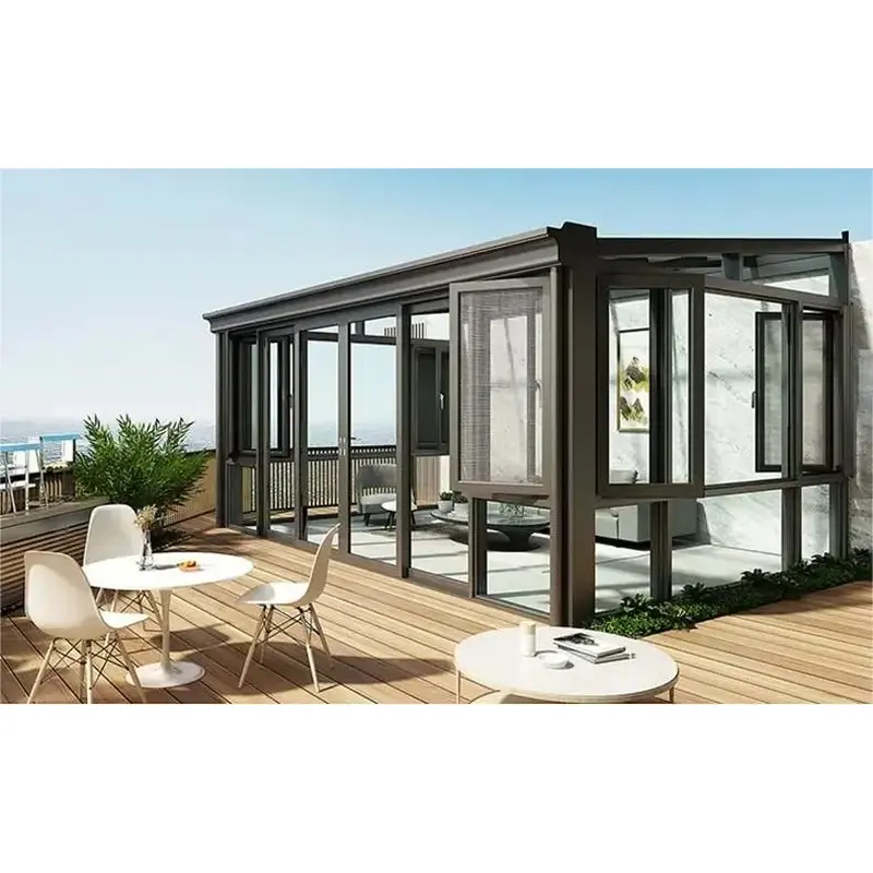 4 season aluminium glass sunrooms for solarium