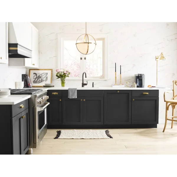 لوحة باب فريدة من نوعها لوحة حديثة لامعة وحدات مطبخ أسود