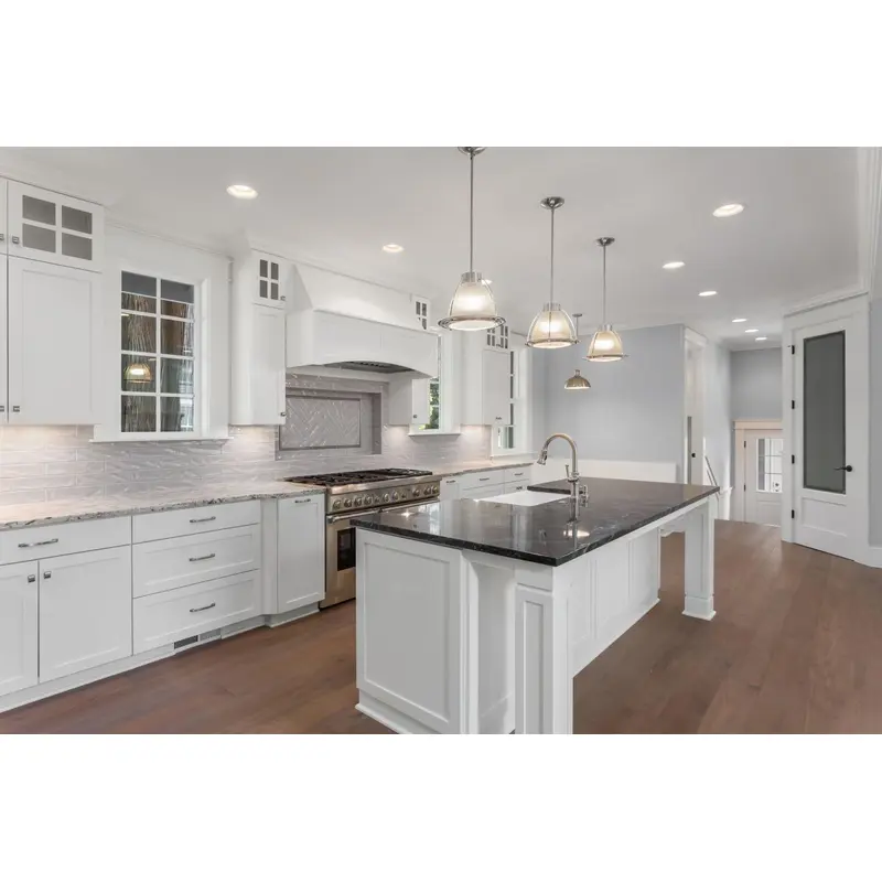 Modular solid wood kitchen cabinets