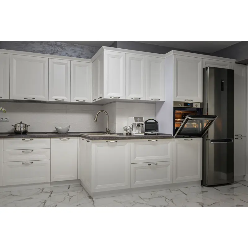 High Quality Luxury Acrylic White Kitchen Cabinet