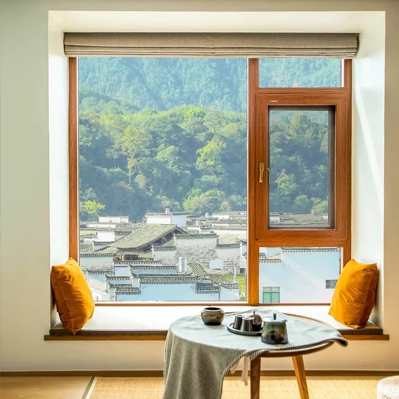 نافذة انزلاق الألومنيوم تصميم بسيط