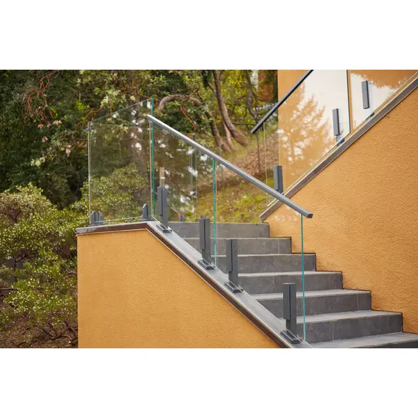 Standoff Glass Railing Stair Frameless Glass Balustrade Railing