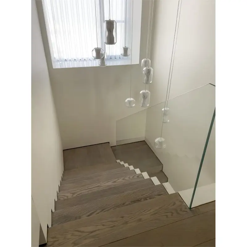 Square Frameless Glass Spigot Stair Balustrade Glass Railing