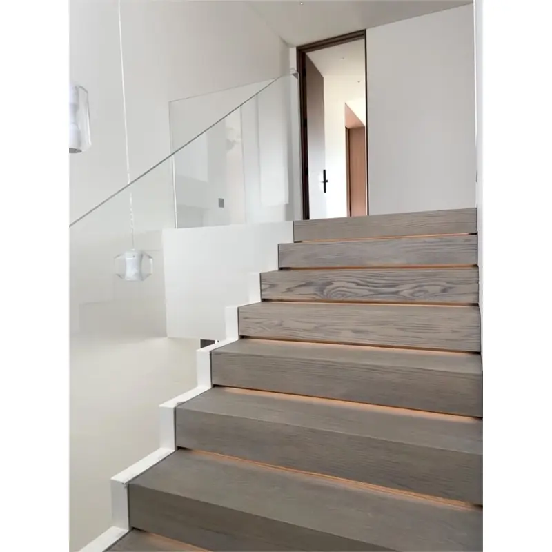 Square Frameless Glass Spigot Stair Balustrade Glass Railing