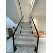 Modern outdoor frameless stairs handrail balcony glass railing