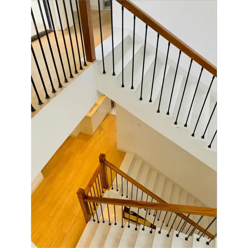 barandilla de metal de hierro de entrada exterior de estilo simple