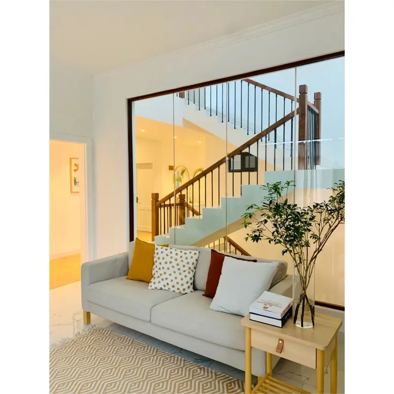 barandilla de metal de hierro de entrada exterior de estilo simple