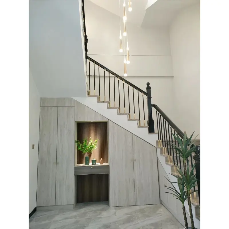 Outdoor Steel handrail wrought iron stair railing