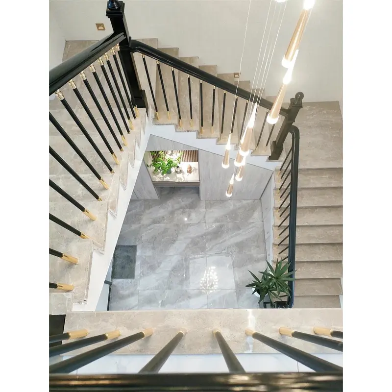 Outdoor Steel handrail wrought iron stair railing