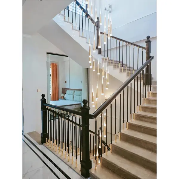 Outdoor Steel handrail wrought iron stair railing