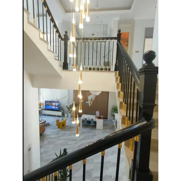 Outdoor Steel handrail wrought iron stair railing