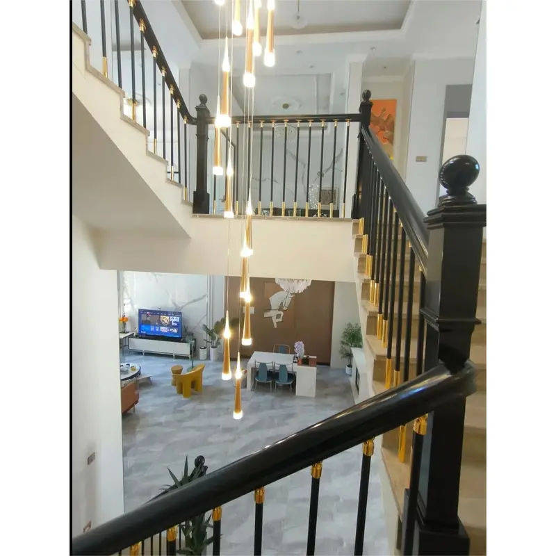 Outdoor Steel handrail wrought iron stair railing
