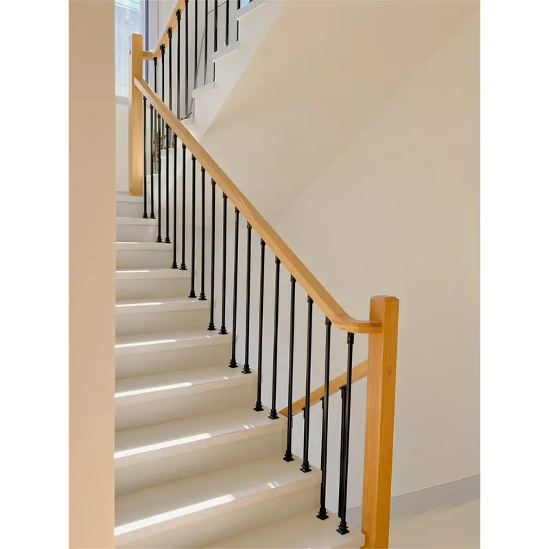 Villa stair railing handrail iron stair railing