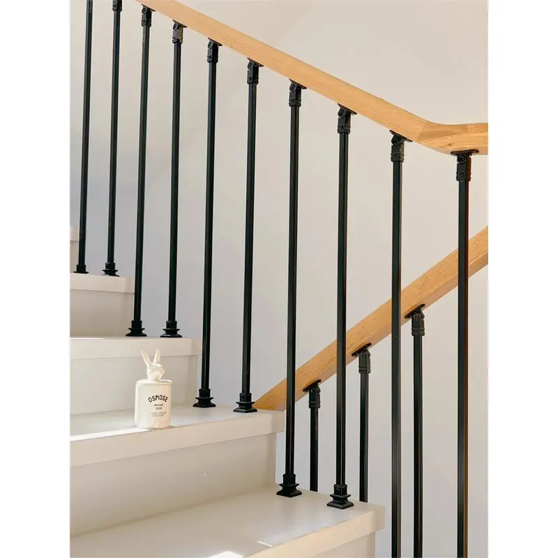 Villa stair railing handrail iron stair railing