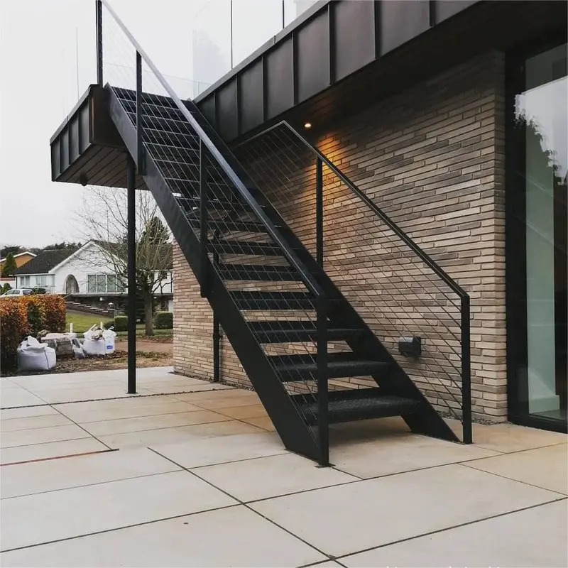 Hot sale prefabricated exterior stairs metal steel outdoor stairs