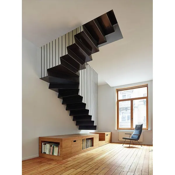 escaleras de acero flotantes modernas