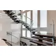 Prefabricated modern luxury metal mono stringer straight staircase
