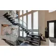 Prefabricated modern luxury metal mono stringer straight staircase