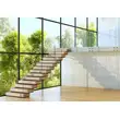 Stainless Steel beam Straight Stairs Mono Stringer Staircase