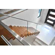 Stainless Steel beam Straight Stairs Mono Stringer Staircase