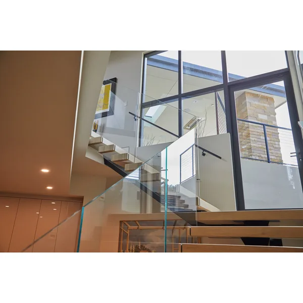 Stainless Steel beam Straight Stairs Mono Stringer Staircase