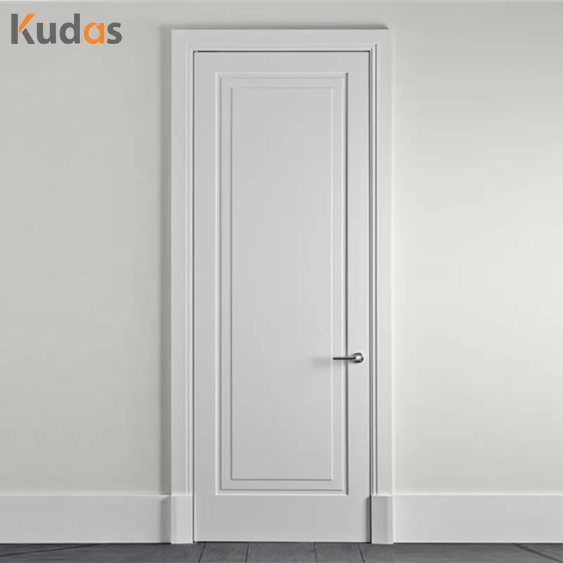 باب داخلي قياسي من خشب الكرز من الزجاج لغرفة النوم