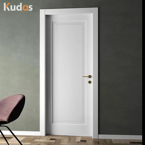 باب داخلي قياسي من خشب الكرز من الزجاج لغرفة النوم