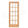 4 Panel Square Veneer Doors Design Interior Wooden Door with Glass