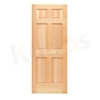 4 Panel Square Veneer Doors Design Interior Wooden Door with Glass