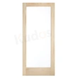 4 Panel Square Veneer Doors Design Interior Wooden Door with Glass