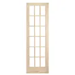 4 Panel Square Veneer Doors Design Interior Wooden Door with Glass