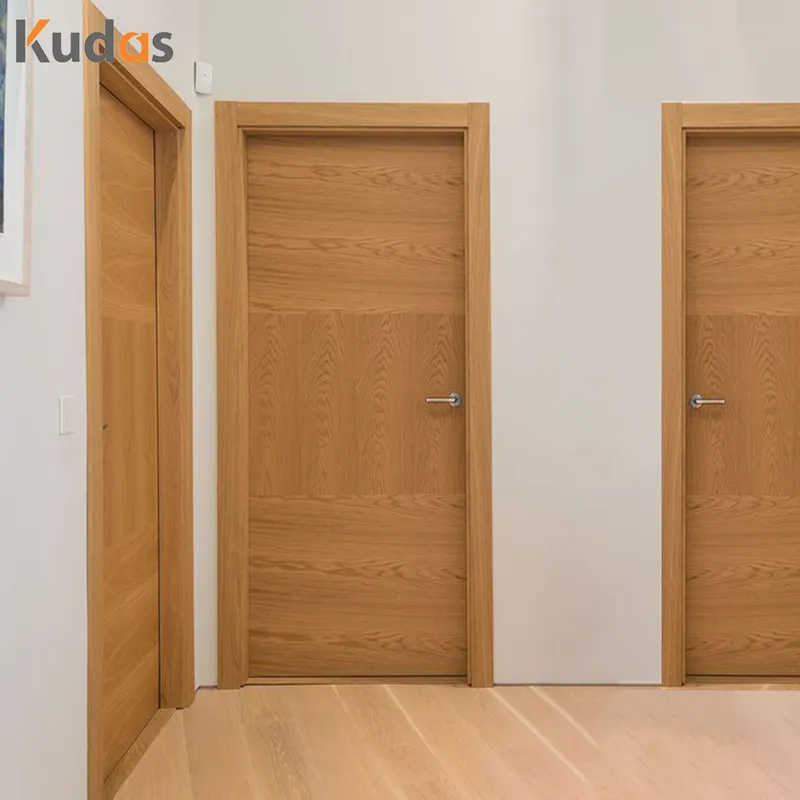 باب خشبي داخلي للغرفة مصنوع من قشرة خشب الجوز الصلبة المركبة