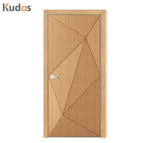 تصميم الأبواب الداخلية داخل الغرفة باب خشبي من قشرة الجوز الأصفر