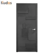 Modern Customized Interior Exterior MDF 3D Wooden Black Wooden Door