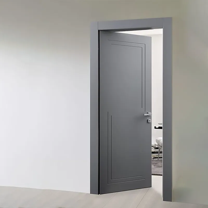 باب خشبي داخلي بتصميم مخصص من الشركة المصنعة مع إطار