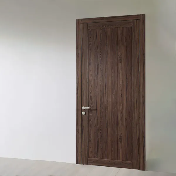 باب غرفة نوم داخلي خشبي سهل التركيب بلون الجوز وباب غرفة مقاوم للماء