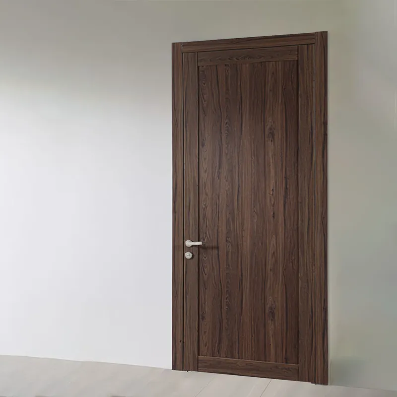 باب غرفة نوم داخلي خشبي سهل التركيب بلون الجوز وباب غرفة مقاوم للماء