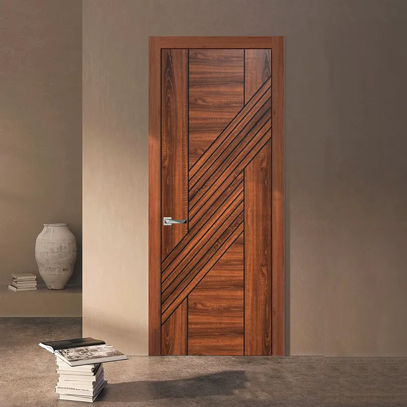 باب خشب إم دي إف من الميلامين الصلب أبواب داخلية خشبية عازلة للصوت للمنزل