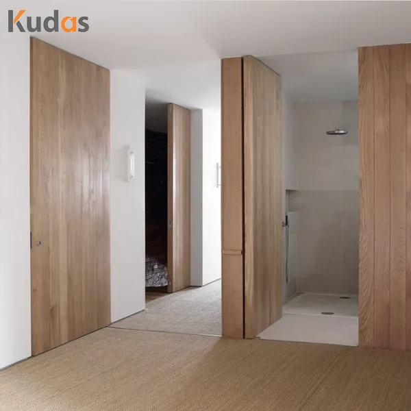 Kudas Factory Designs High Quality Wood Door Pre Hung Modern Interior Door