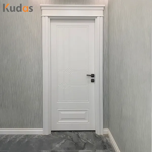 Kudas Factory Designs Interior Decoration WPC PVC Doors with Lock